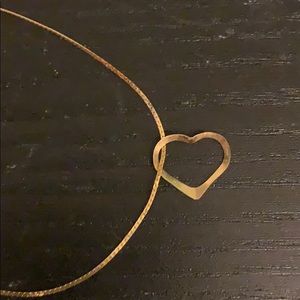 14K Gold heart necklace